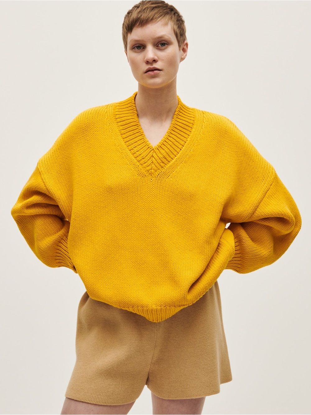 Babaa sweater no 64 Alphonso mango, yellow